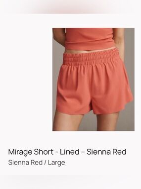 RHONE Women’s Mirage Shorts in Sienna Red